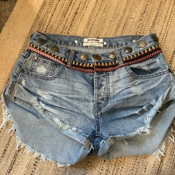 One teaspoon bandit shorts size 26 denim shorts free people shorts boho - Picture 1 of 8